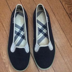 Vintage Keds slip on ladies in navy blue